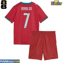 Portugal Cristiano Ronaldo #7 Heimtrikotsatz Kinder WM 2026 Kurzarm (+ Kurze Hosen)